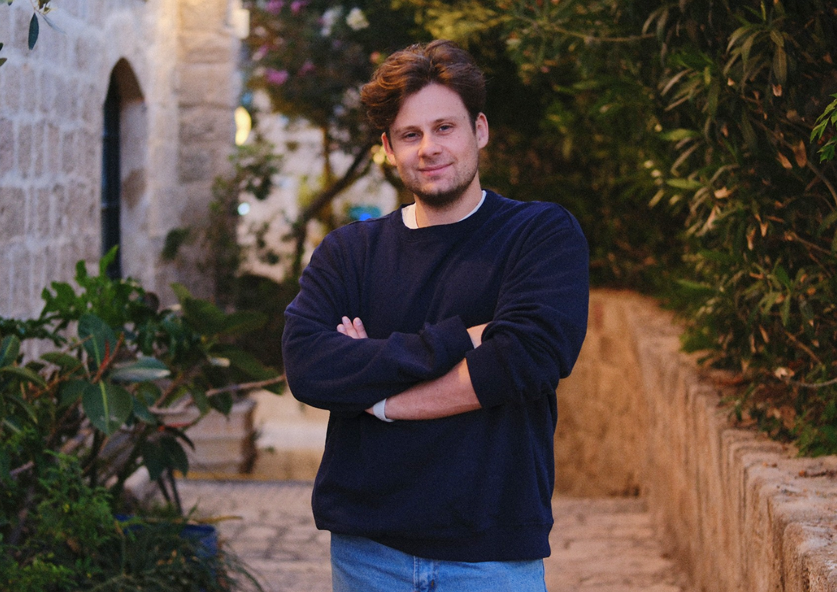 Portrait of Evgeny Andreichyk in Yafo old town, Tel Aviv.